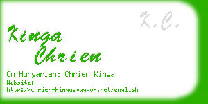 kinga chrien business card